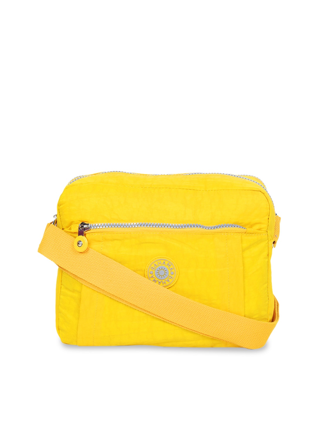 

BAHAMA Crinkle Range Unisex Yellow Solid Messenger Bag