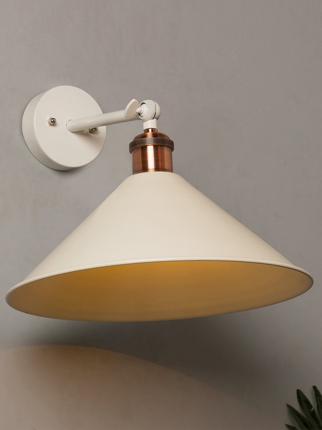 

Homesake White Solid Handcrafted Barn Cone Swing Arm Light