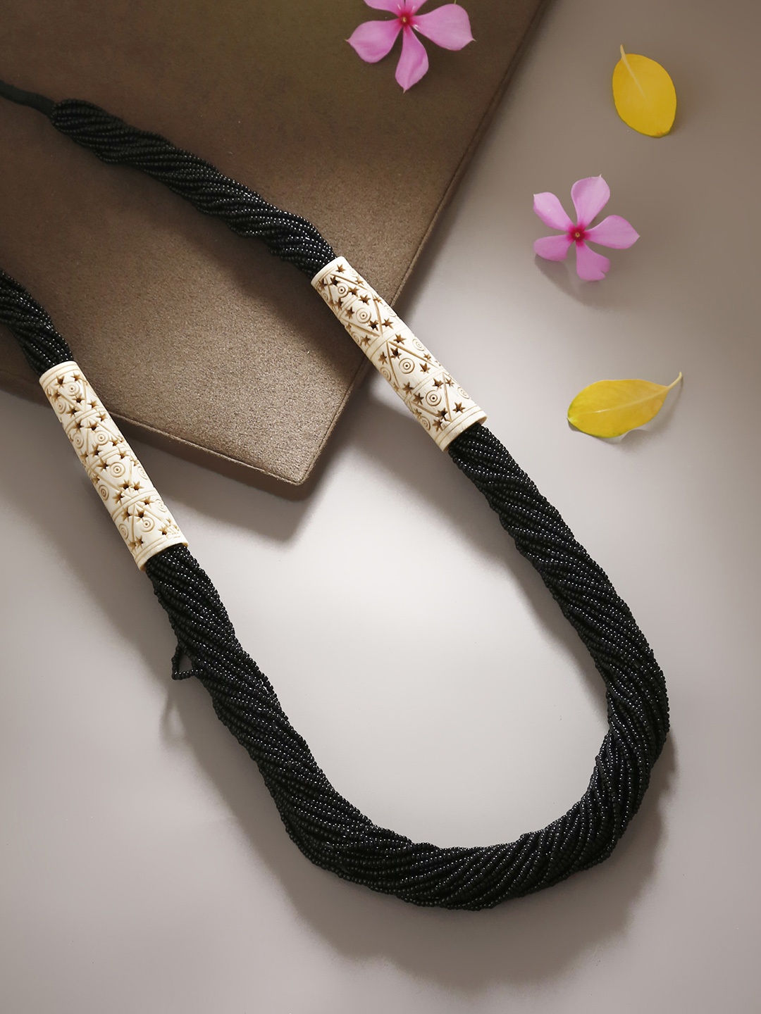 Bamboo Black Metal Handcrafted Necklace