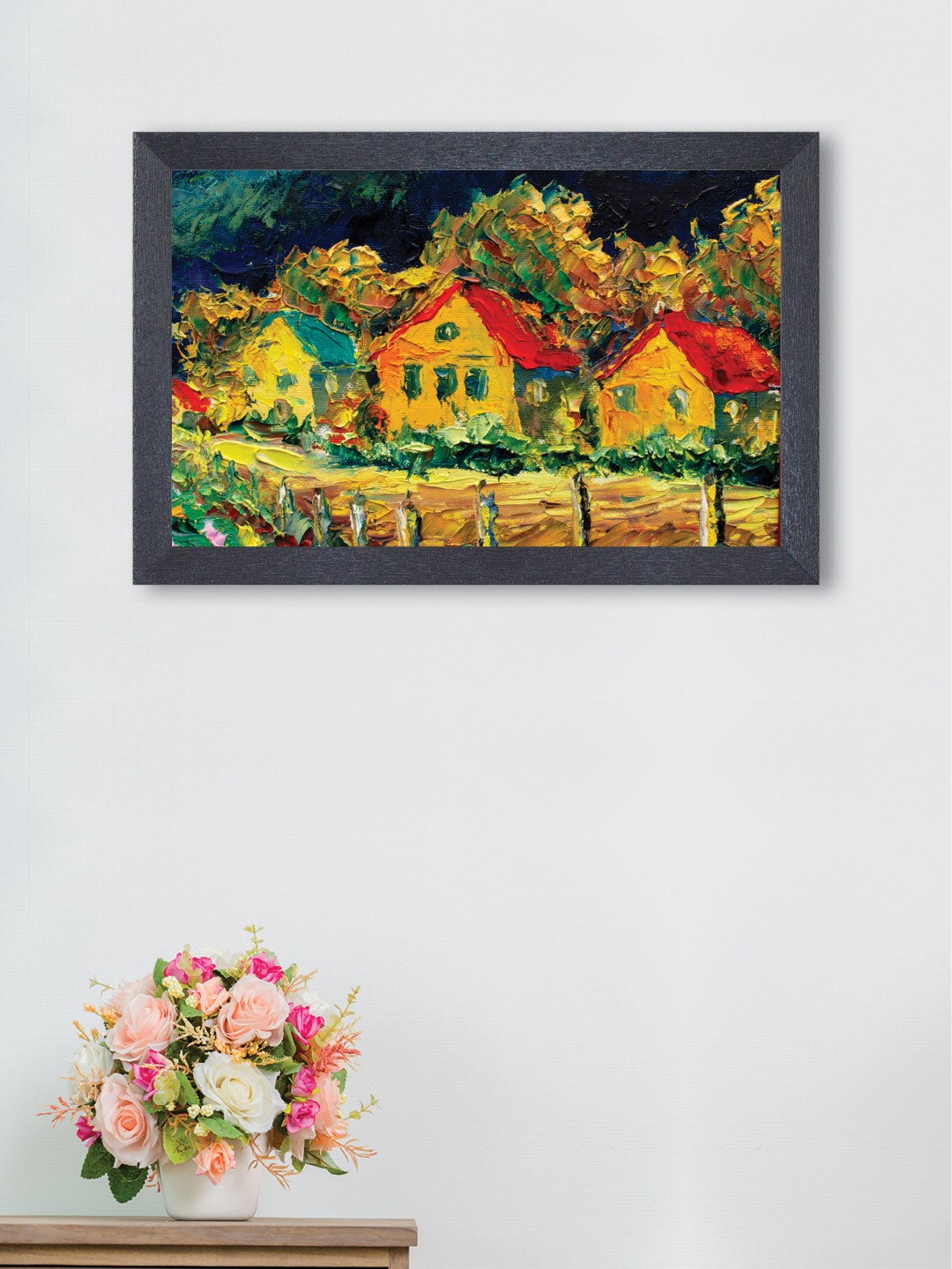 

nest ART Multicoloured Synthetic Wood Abstract Wall Art, Multi