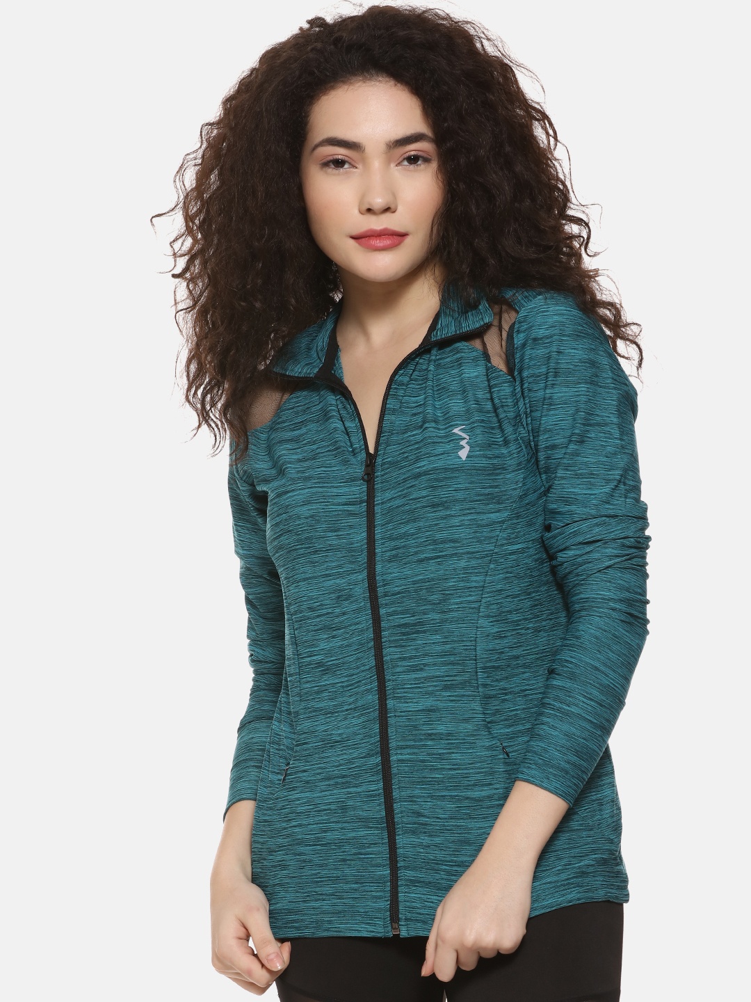 

Campus Sutra Women Green Solid Sporty Jacket