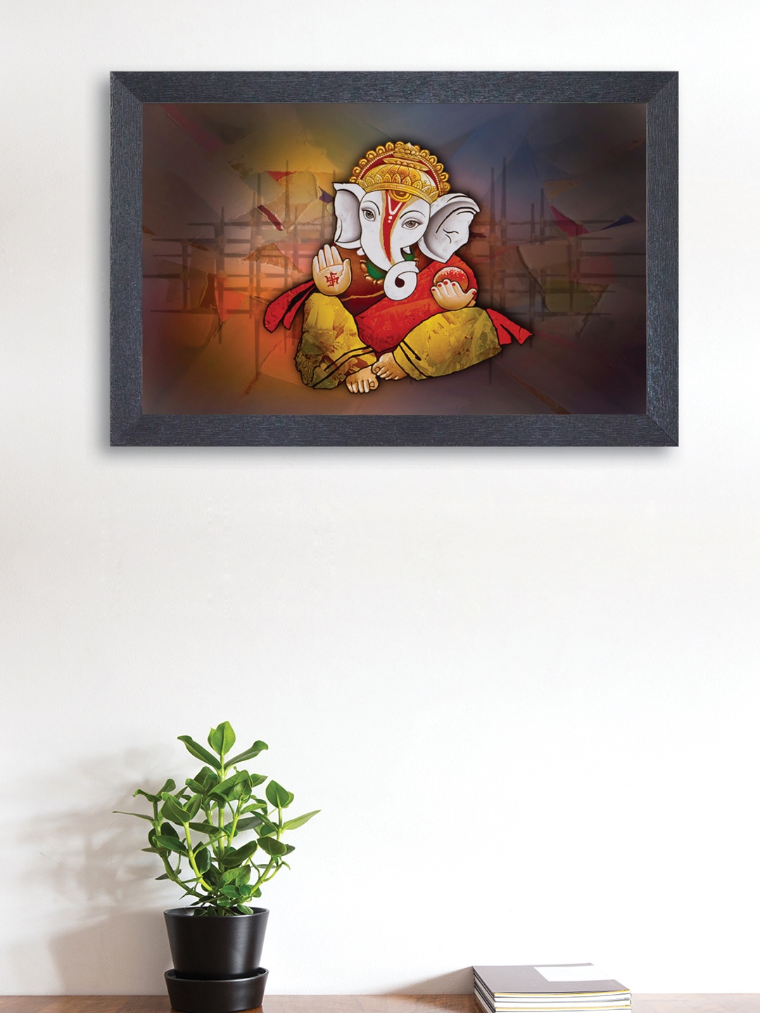 

nest ART Multicoloured Synthetic Wood Lord Ganesha Wall Art, Multi
