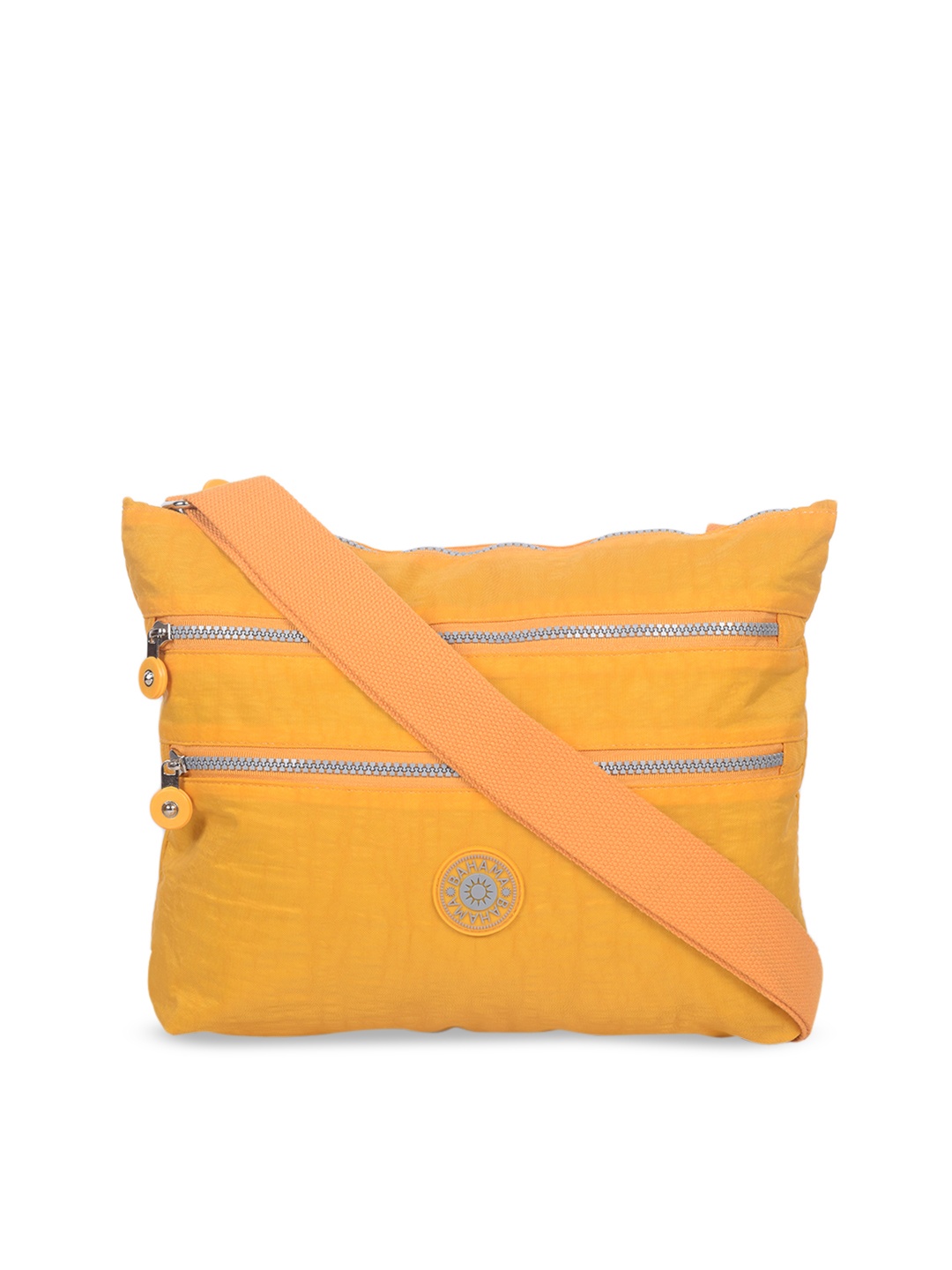 

BAHAMA Crinkle Range Unisex Yellow Solid Messenger Bag