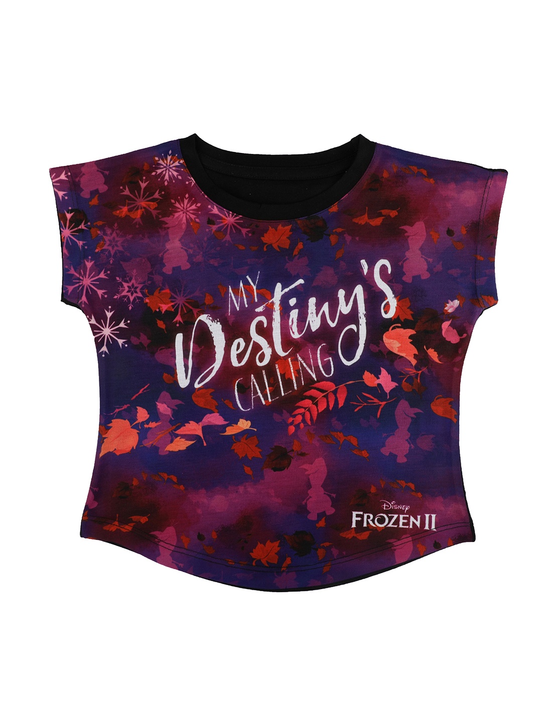 

Disney by Wear Your Mind Purple Printed Round Neck T-shirt