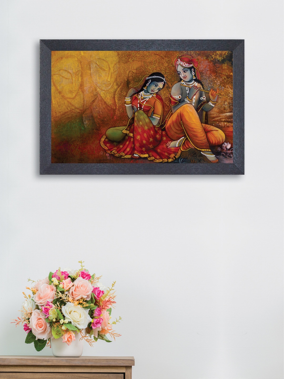 

nest ART Multicoloured Synthetic Wood Radhe-Krishna Wall Art, Multi