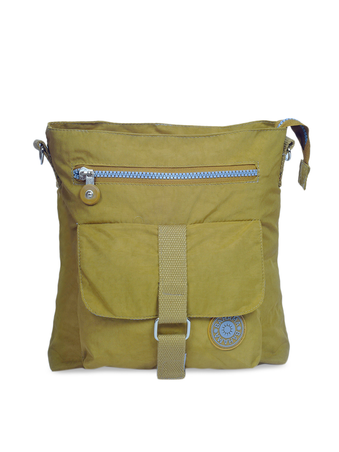 

BAHAMA Crinkle Range Unisex Yellow Solid Messenger Bag