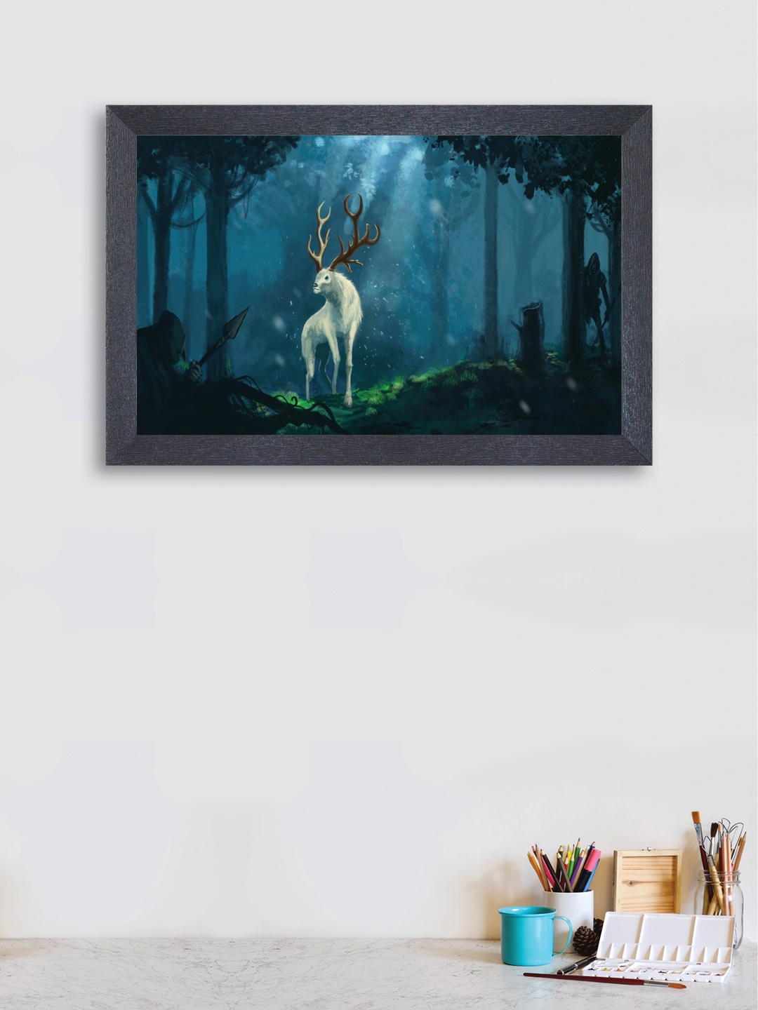 

nest ART Blue Synthetic Wood Abstract Wall Art