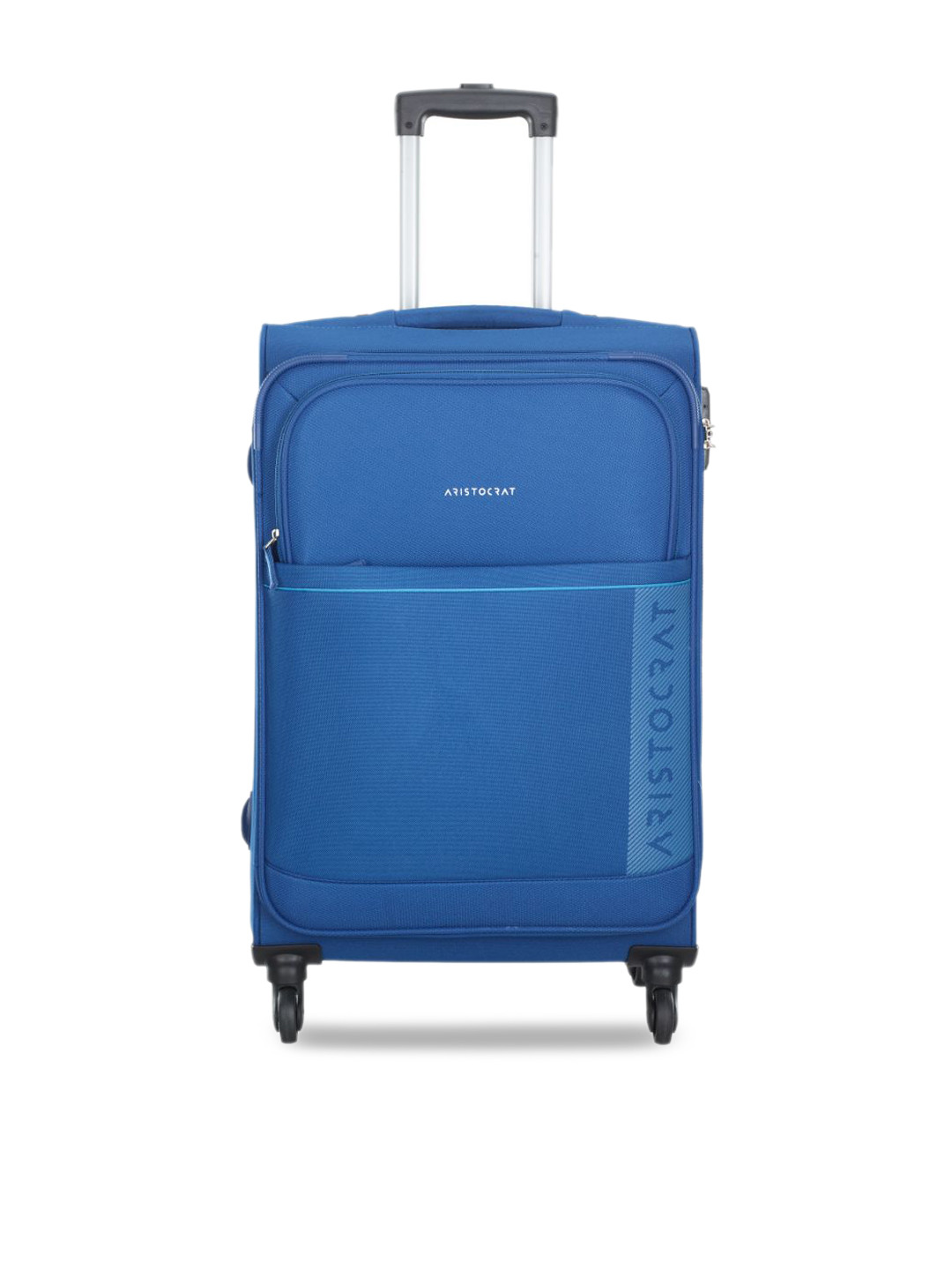 

Aristocrat Unisex Blue Solid Medium Trolley Bag