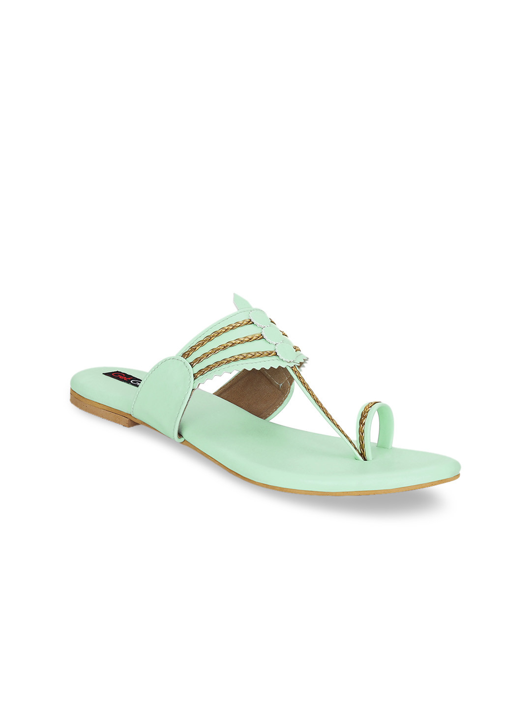 

Get Glamr Women Sea Green Solid One Toe Flats