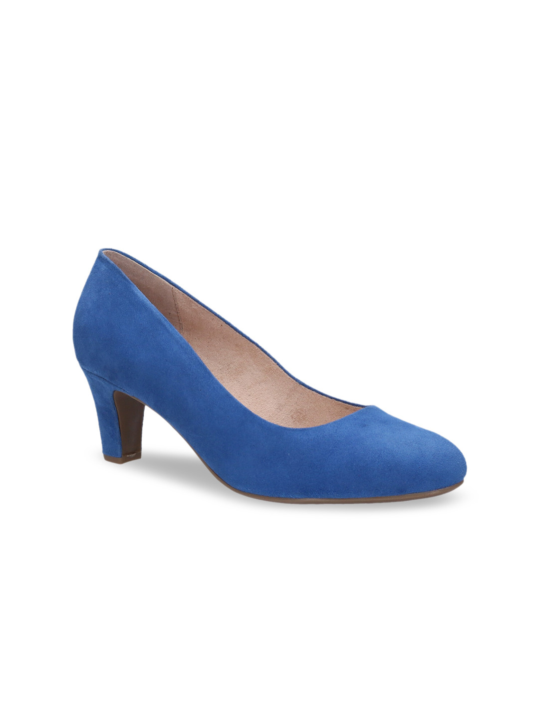 

Bugatti Women Blue Solid Suede Pumps