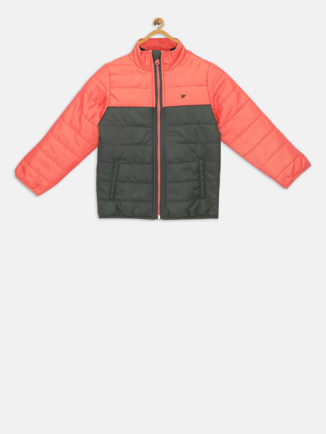 

t-base Boys Olive Green Colourblocked Lightweight Jacket