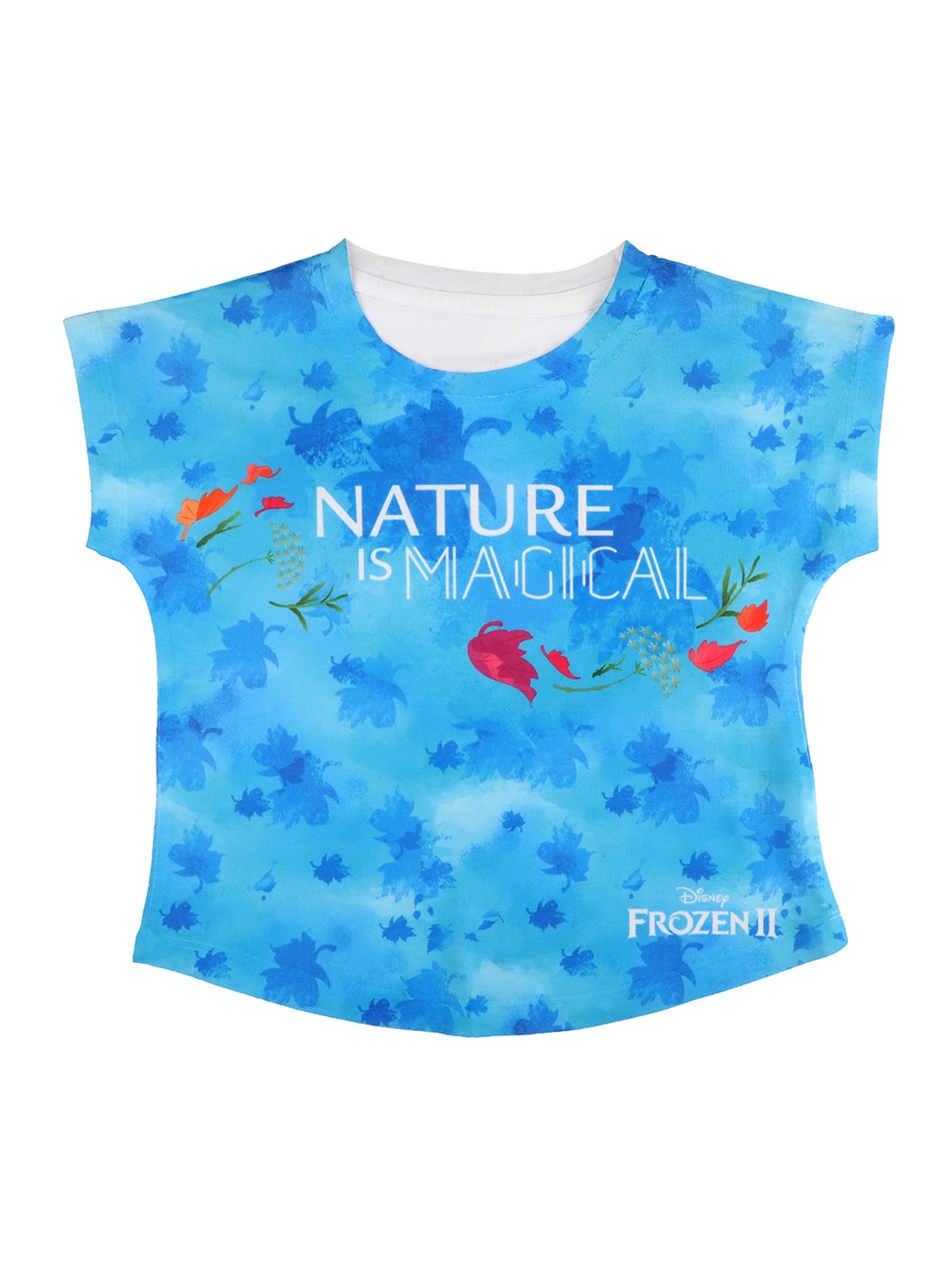 

Disney by Wear Your Mind Blue Printed Round Neck T-shirt