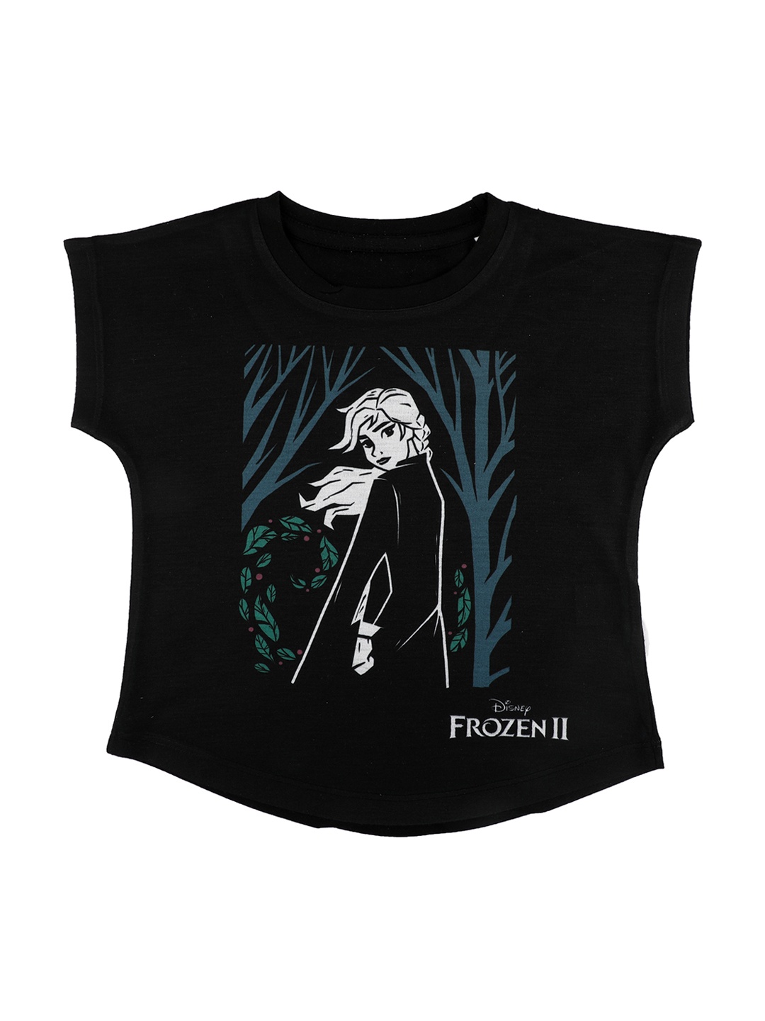 

Disney by Wear Your Mind Girls Black Printed Top