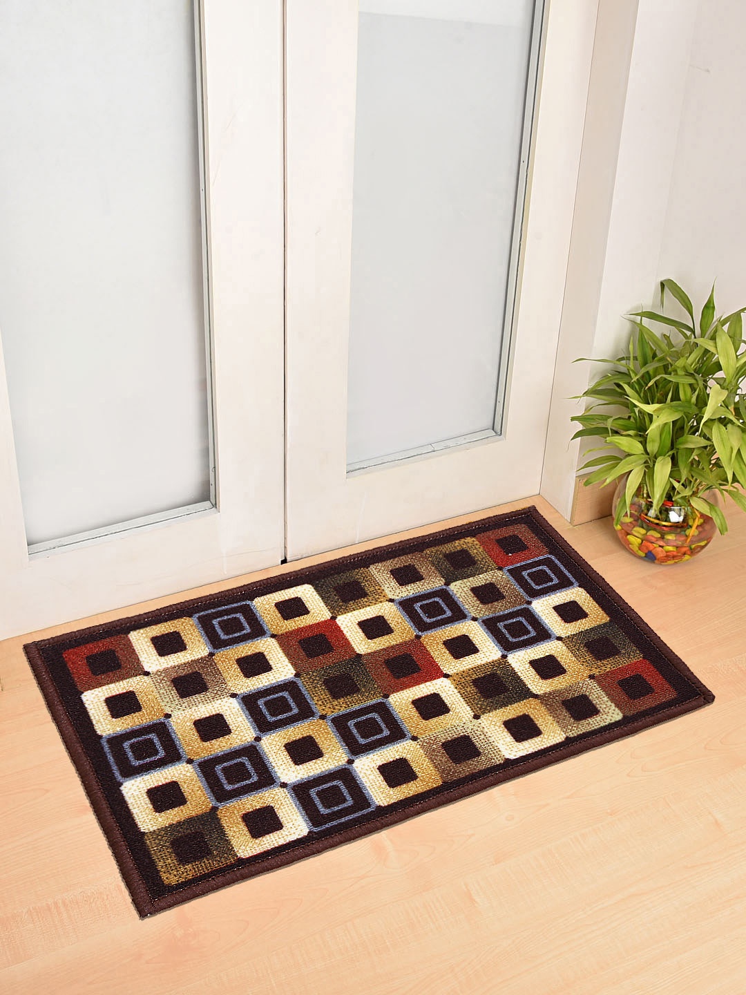 

Status Multicoloured Printed Anti-Skid Doormat, Multi