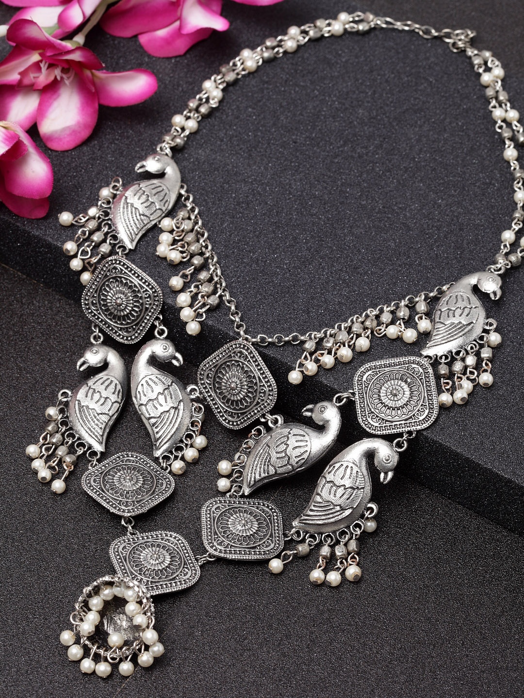 

Moedbuille Women Silver-Plated Handcrafted Necklace