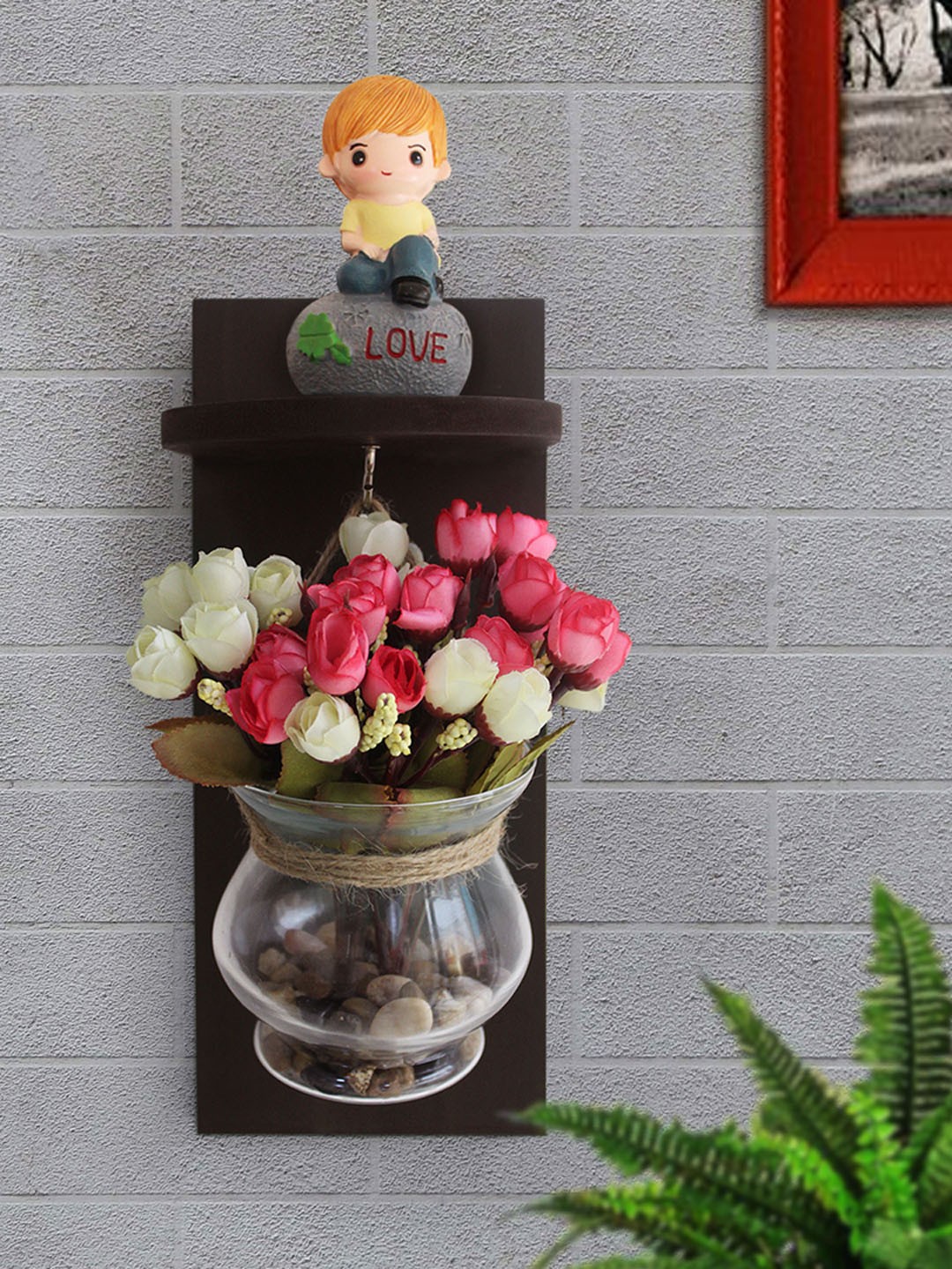 

TIED RIBBONS Multicoloured Artificial Flowers With Planter, Multi