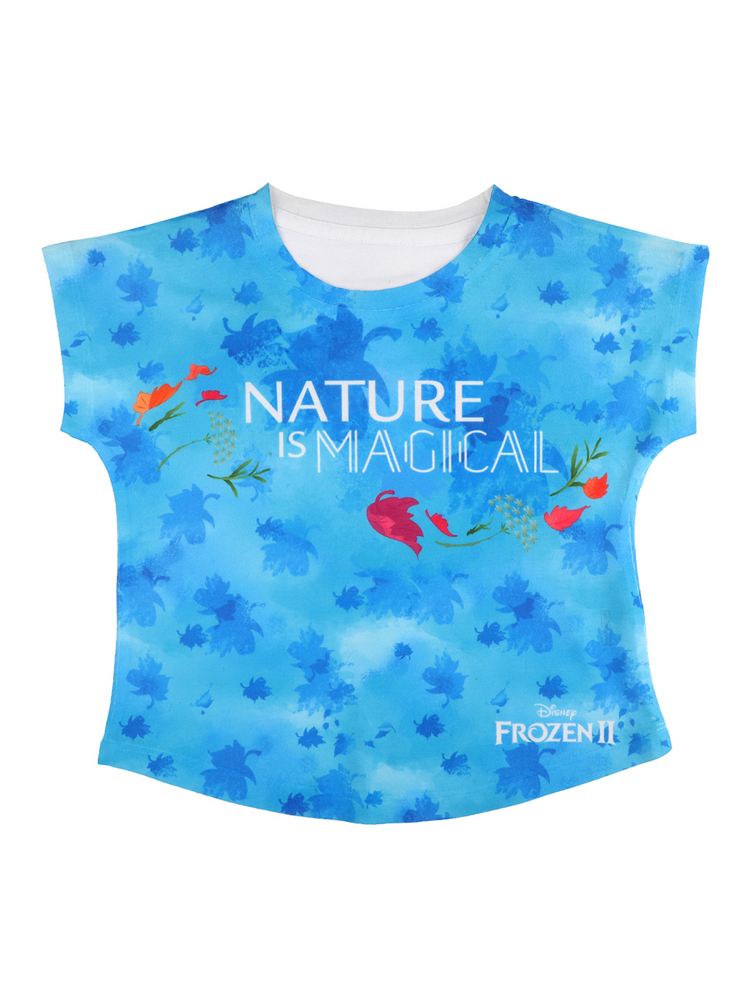 

Disney by Wear Your Mind Blue Printed Round Neck T-shirt