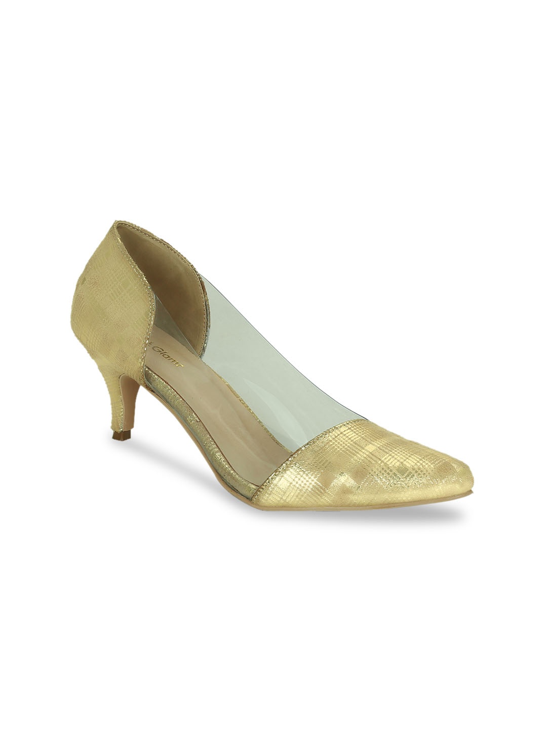 

Get Glamr Women Gold-Toned Solid Pumps