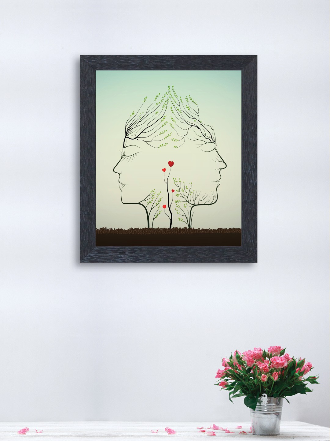 

nest ART Multicoloured Synthetic Wood Abstract Hand-Painted Wall Art, Multi