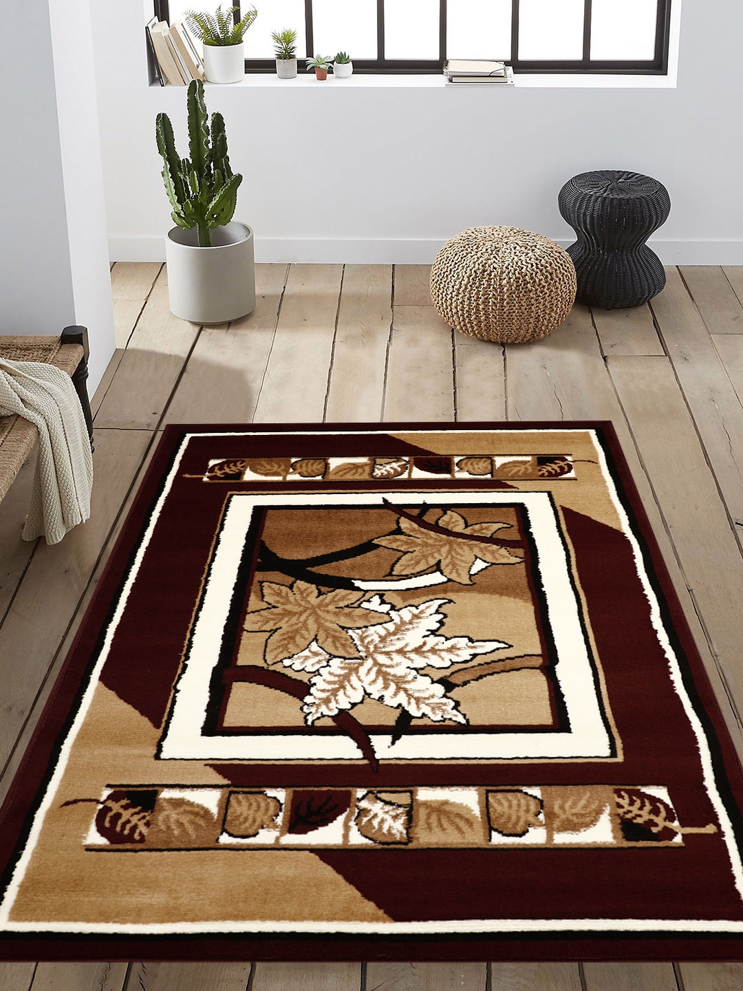 

PRESTO Brown Printed Anti-Skid Carpet