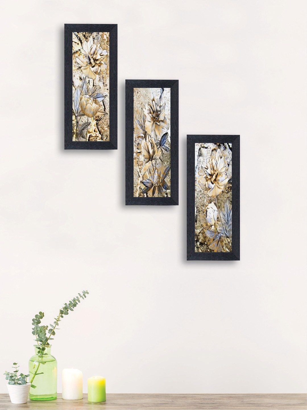 

nest ART Set of 3 Beige & Grey Abstract Wall Arts, Multi