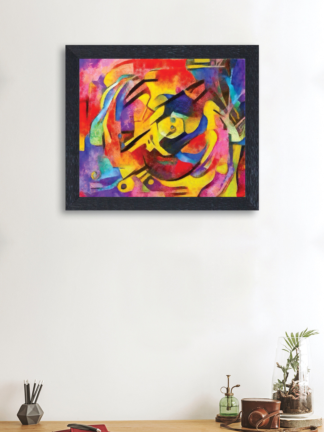 

nest ART Multicoloured Synthetic Wood Abstract Wall Art, Multi