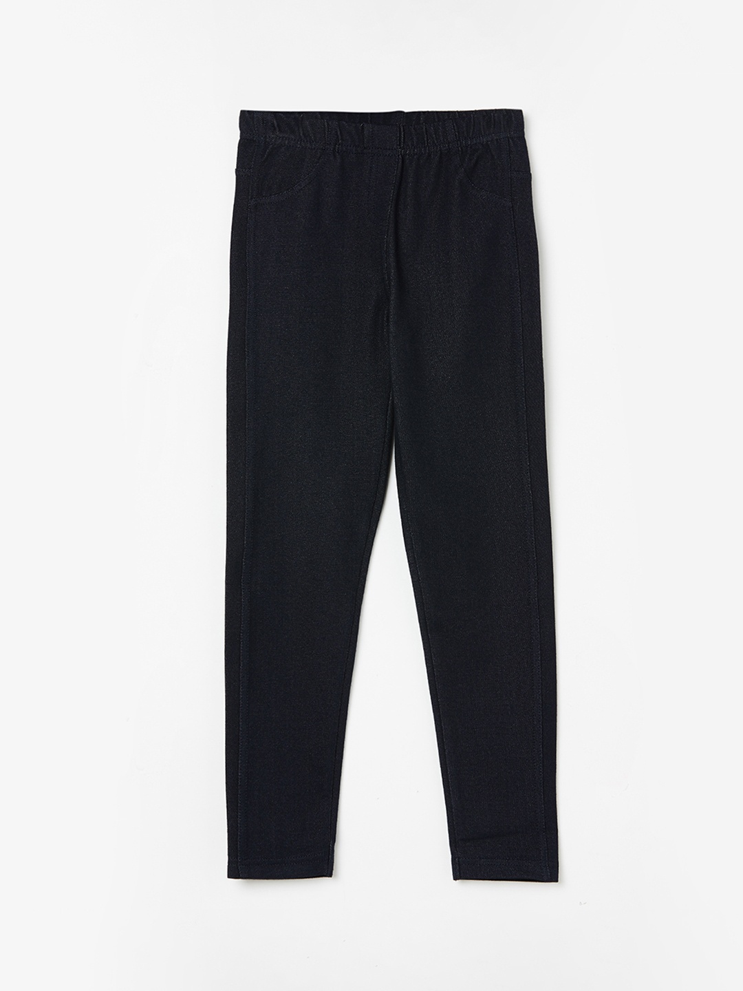 

Fame Forever Girls Black Solid Jeggings