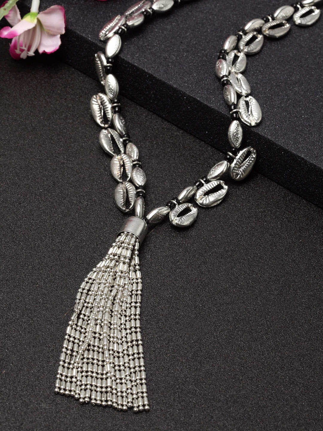 

Moedbuille Silver-Plated Handcrafted Afghan Design Necklace
