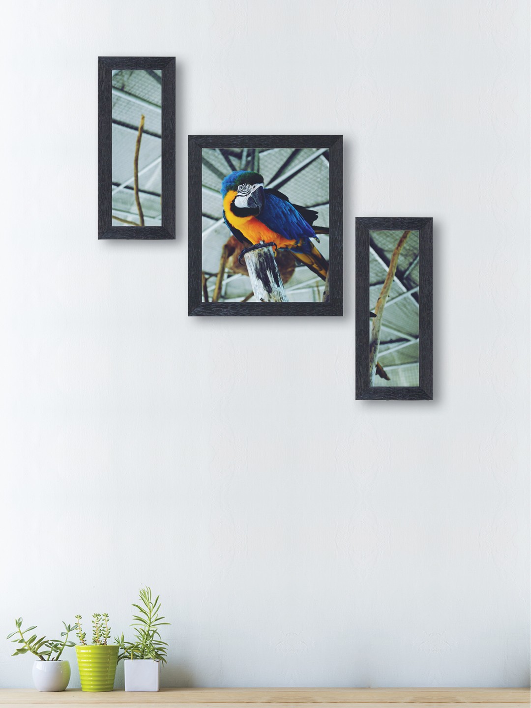 

nest ART Set of 3 Multicoloured Abstract Hand-Painted Wall Arts, Multi