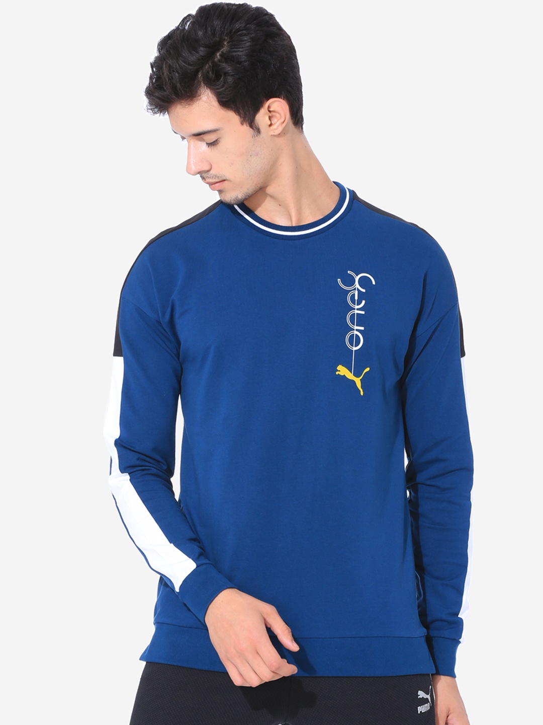 

Puma Men Blue Solid VK Crew Gibraltar Sea Sweatshirt