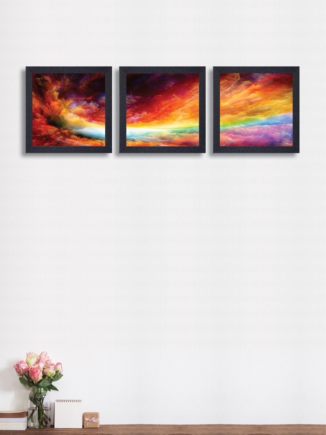 

nest ART Set of 3 Multicoloured Abstract Wall Arts, Multi