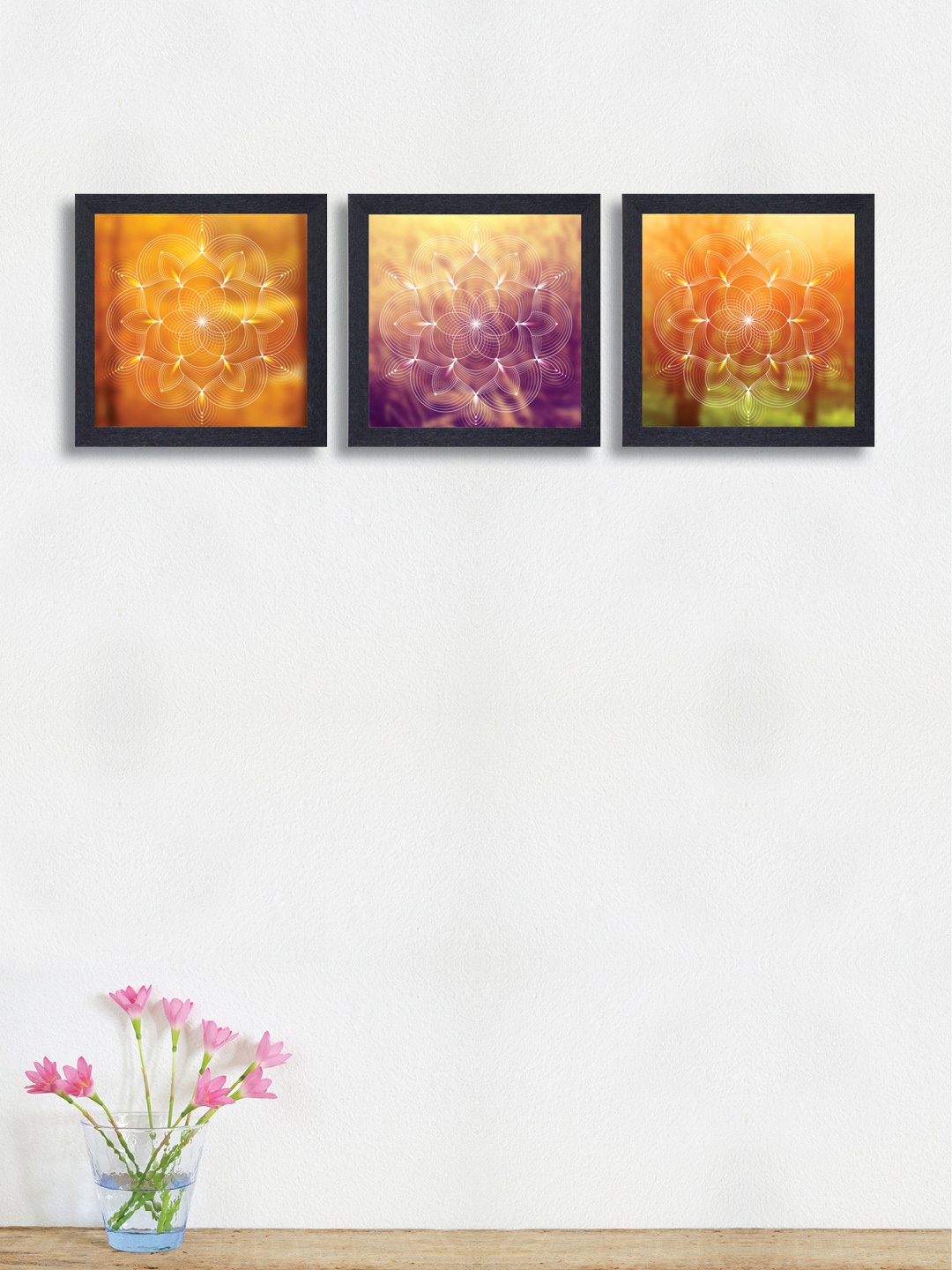 

nest ART Set of 3 Multicoloured Abstract Wall Art, Multi