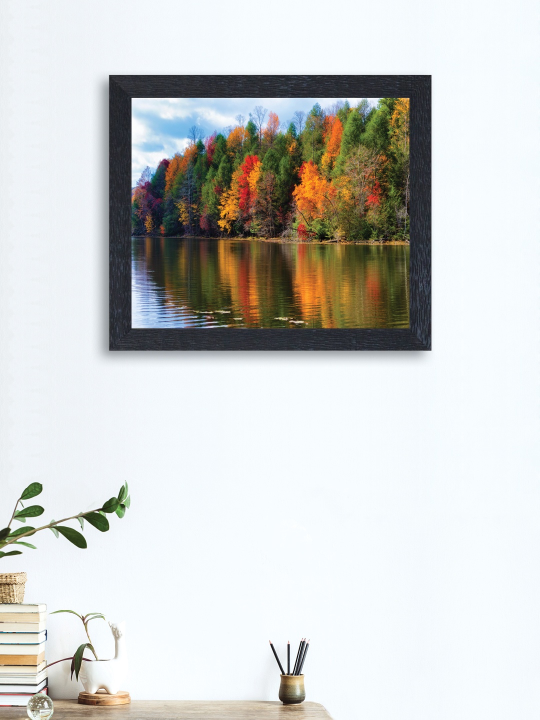 

nest ART Multicoloured Synthetic Wood Trees Wall Art, Multi