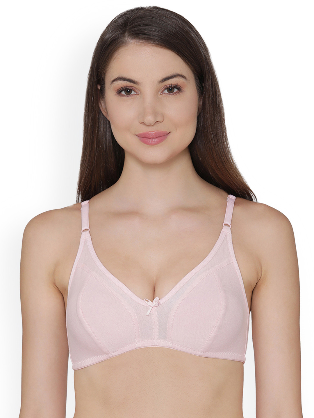 

Clovia Cotton Non-Wired Non-Padded Full Cup Bra, Pink