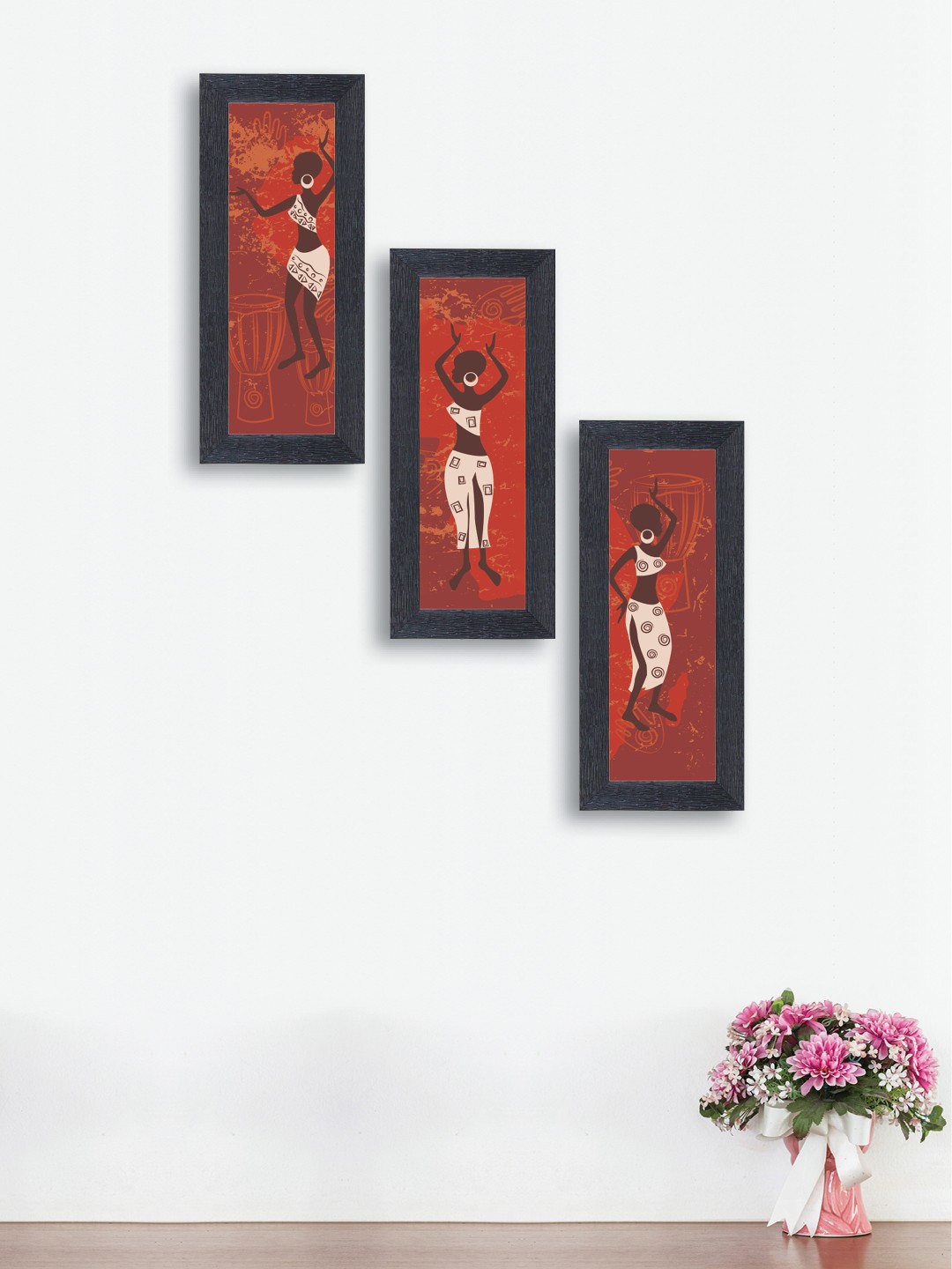 

nest ART Set of 3 Multicoloured Abstract Wall Art, Multi