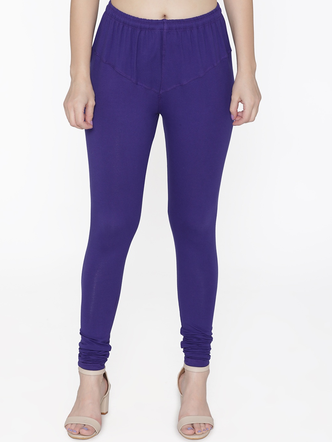 

N-Gal Women Purple Solid Leggings