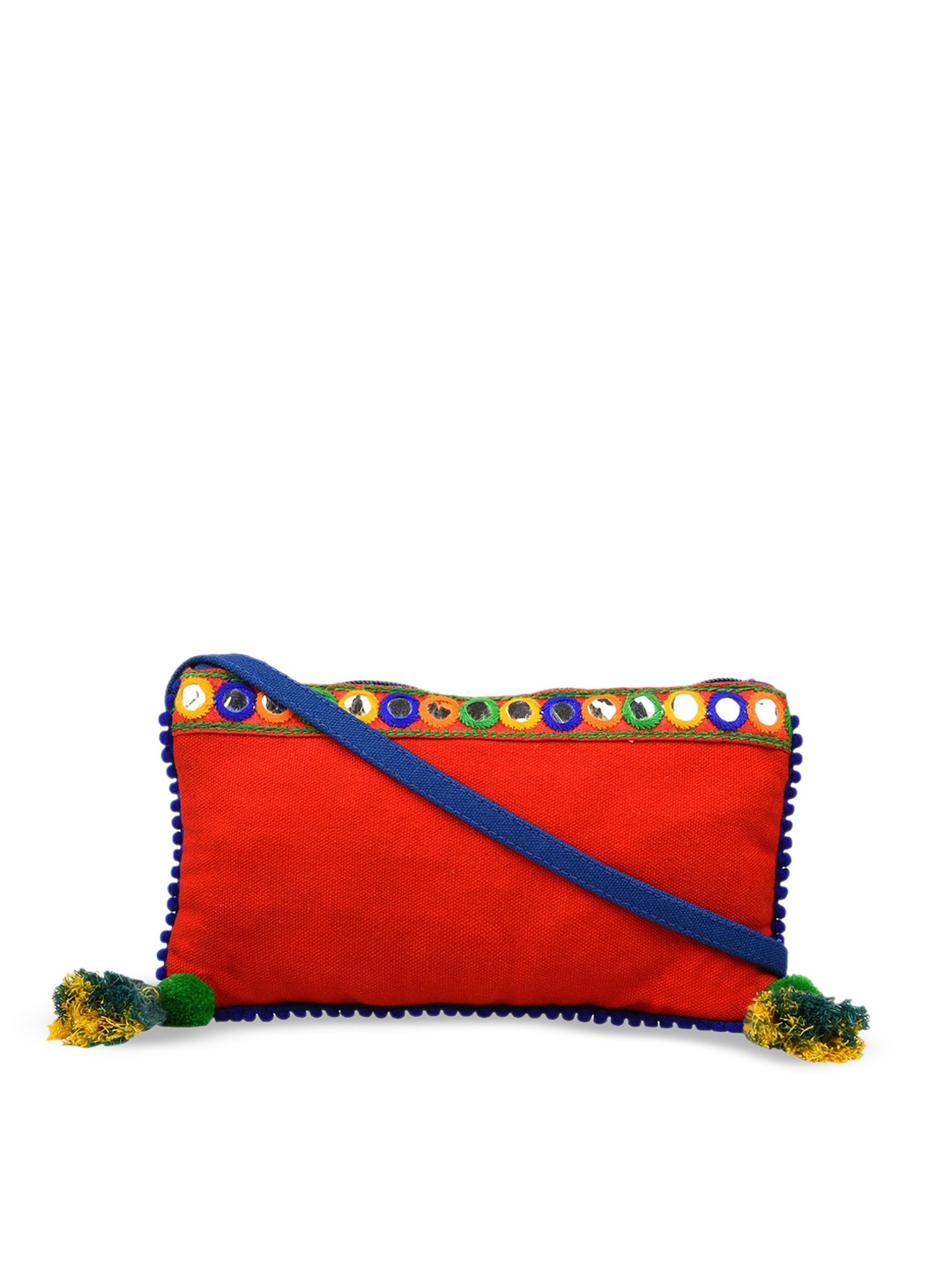 

Anekaant Red Self Design Sling Bag