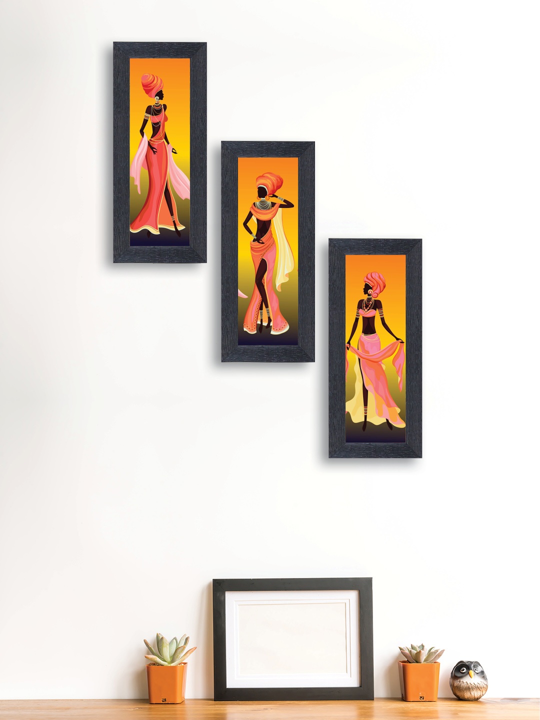 

nest ART Set of 3 Yellow Abstract Wall Art