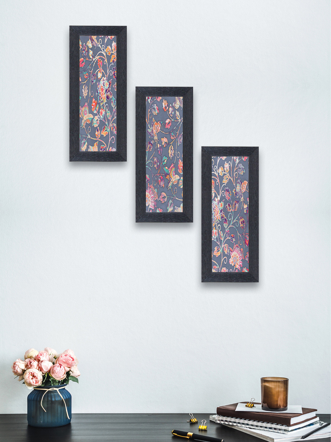 

nest ART Set of 3 Multicoloured Abstract Wall Art, Multi