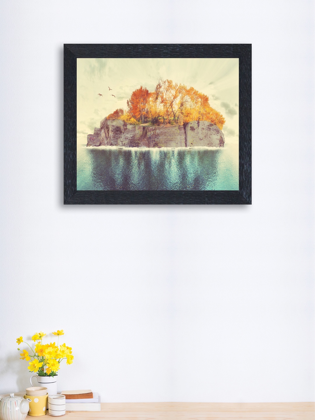 

nest ART Multicoloured Synthetic Wood Abstract Wall Art, Multi