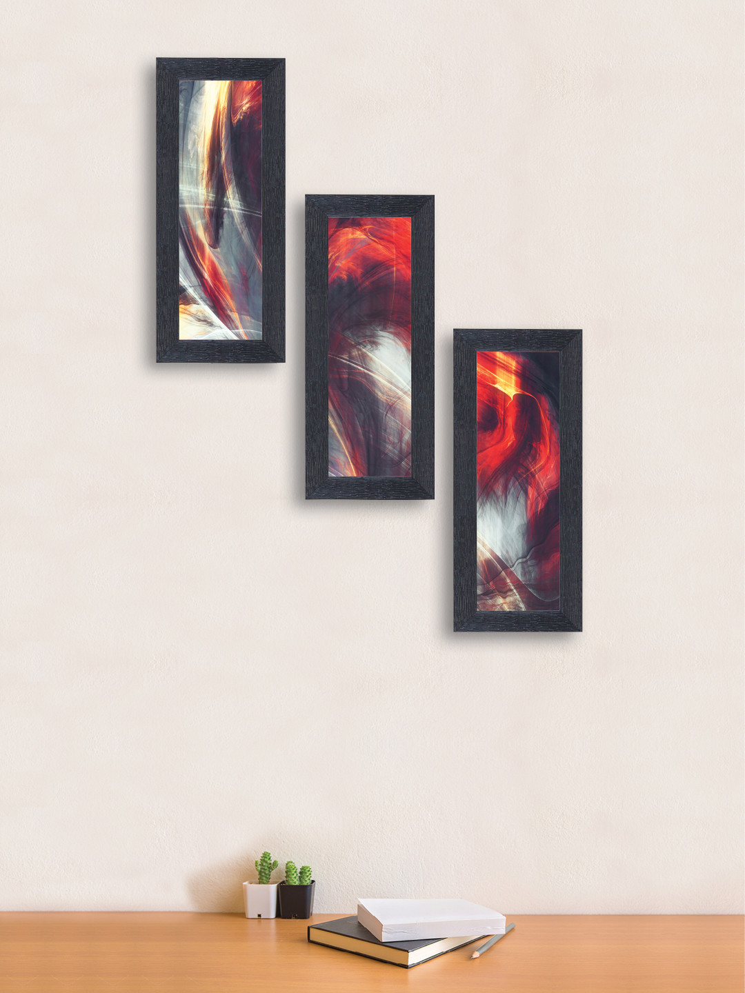 

nest ART Set of 3 Multicoloured Abstract Wall Art, Multi