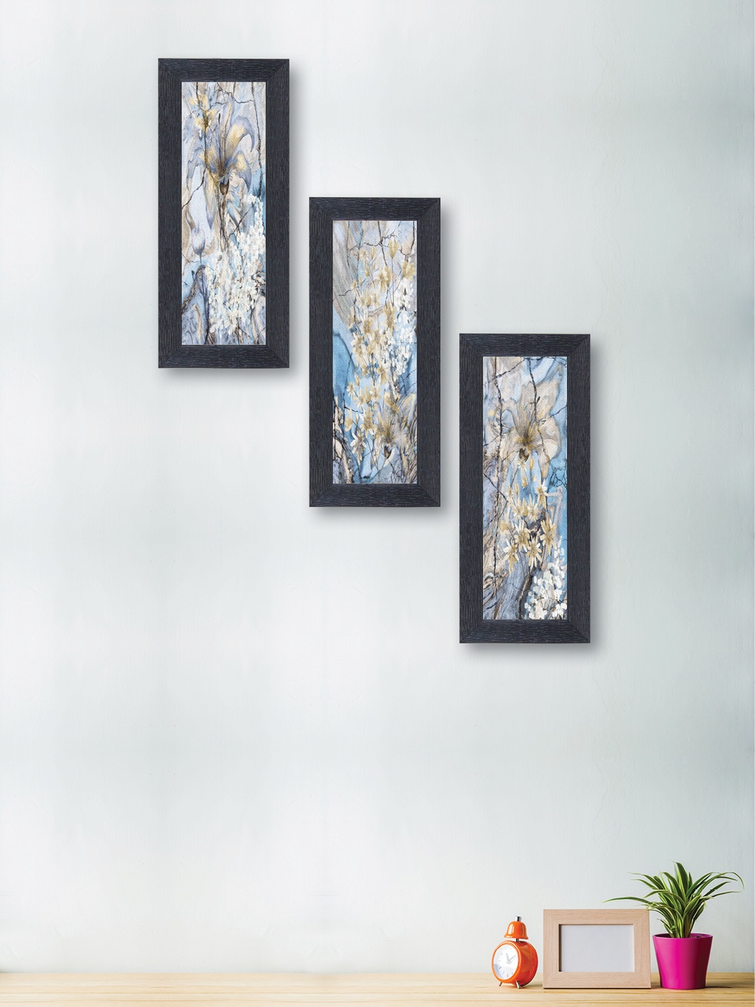 

nest ART Set of 3 Multicoloured Abstract Hand-Painted Wall Arts, Multi