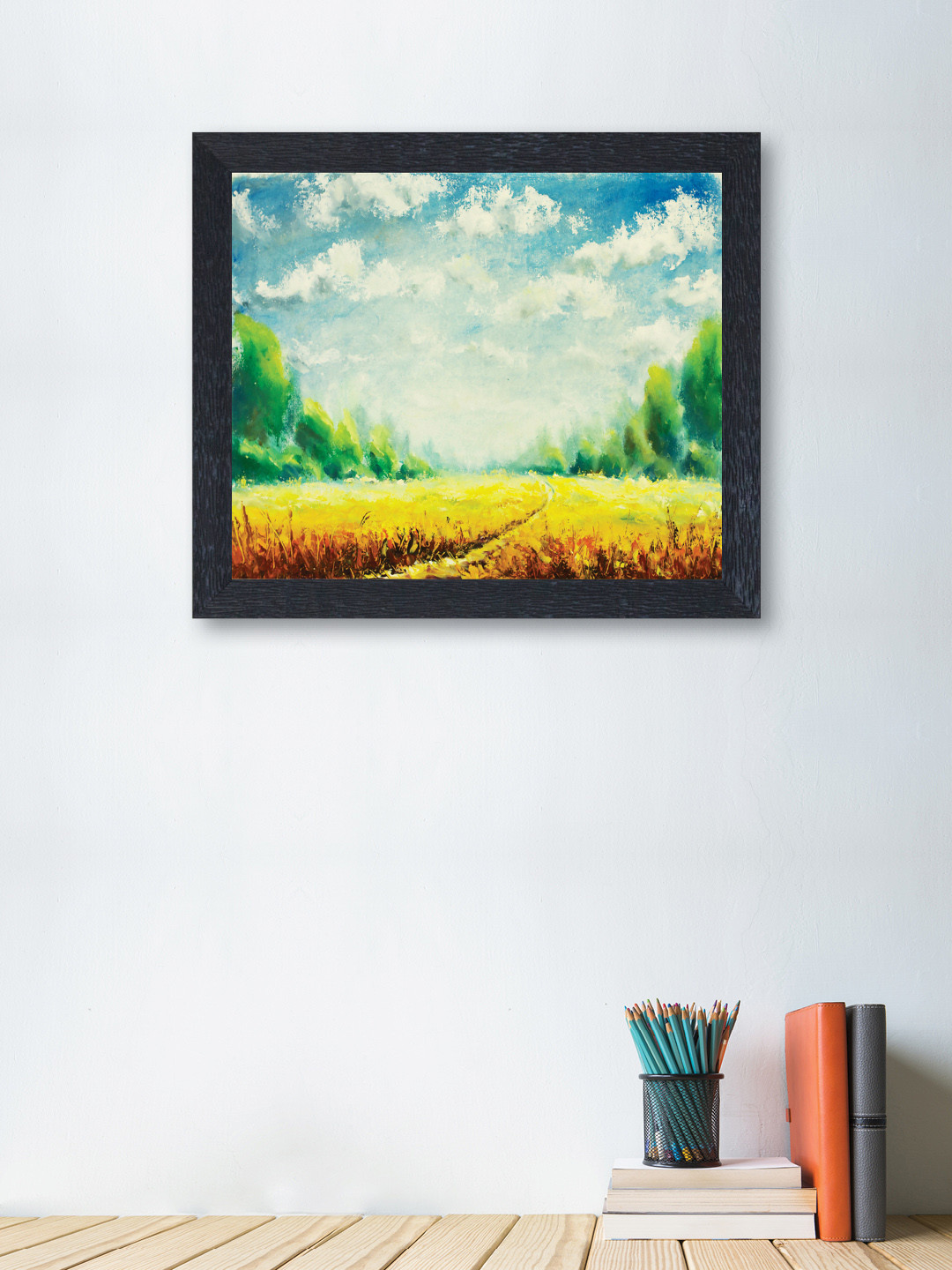 

nest ART Blue & Yellow Synthetic Wood Abstract Wall Art
