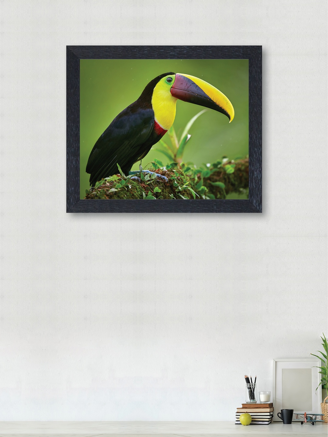 

nest ART Multicoloured Synthetic Wood Birds Wall Art, Multi