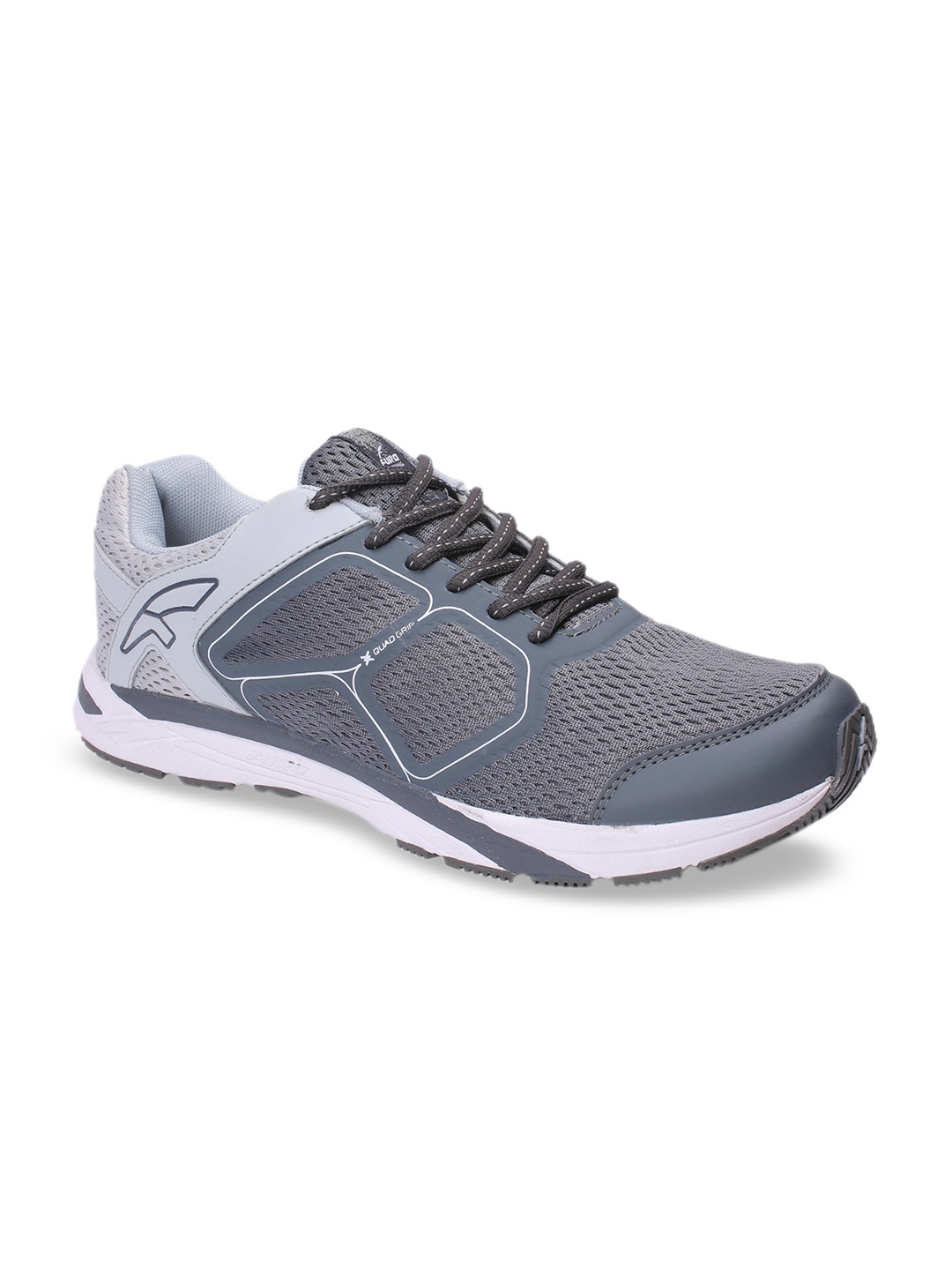 FURO by Red Chief Men Grey Mesh Mid-Top Running Shoes