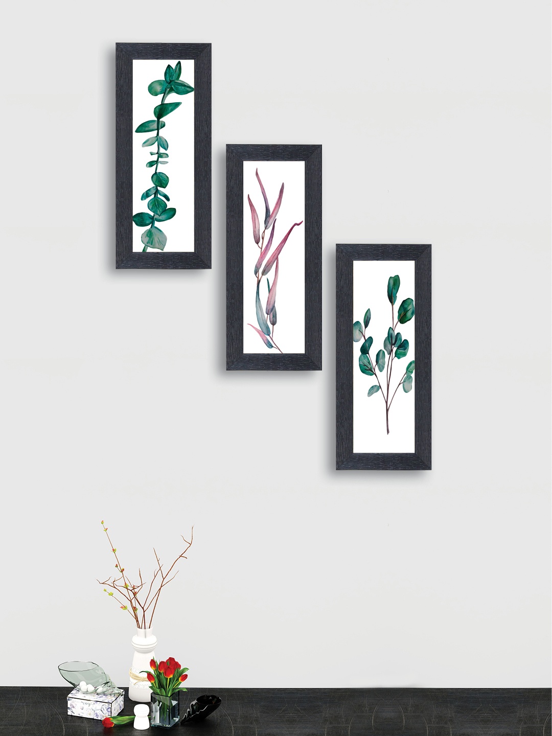 

nest ART Set of 3 Multicoloured Abstract Wall Art, Multi