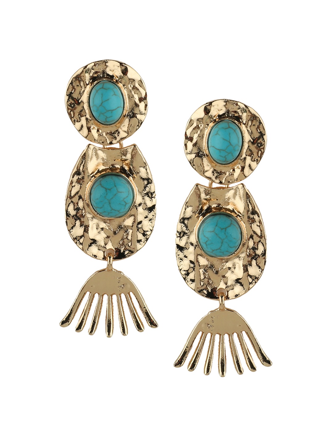 

Kazo Gold-Toned & Blue Contemporary DARCY Drop Earrings