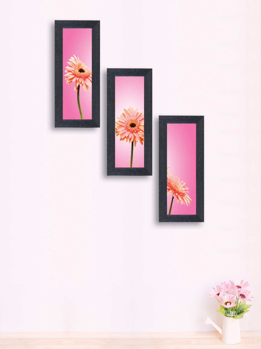 

nest ART Set of 3 Pink Flowers Wall Art