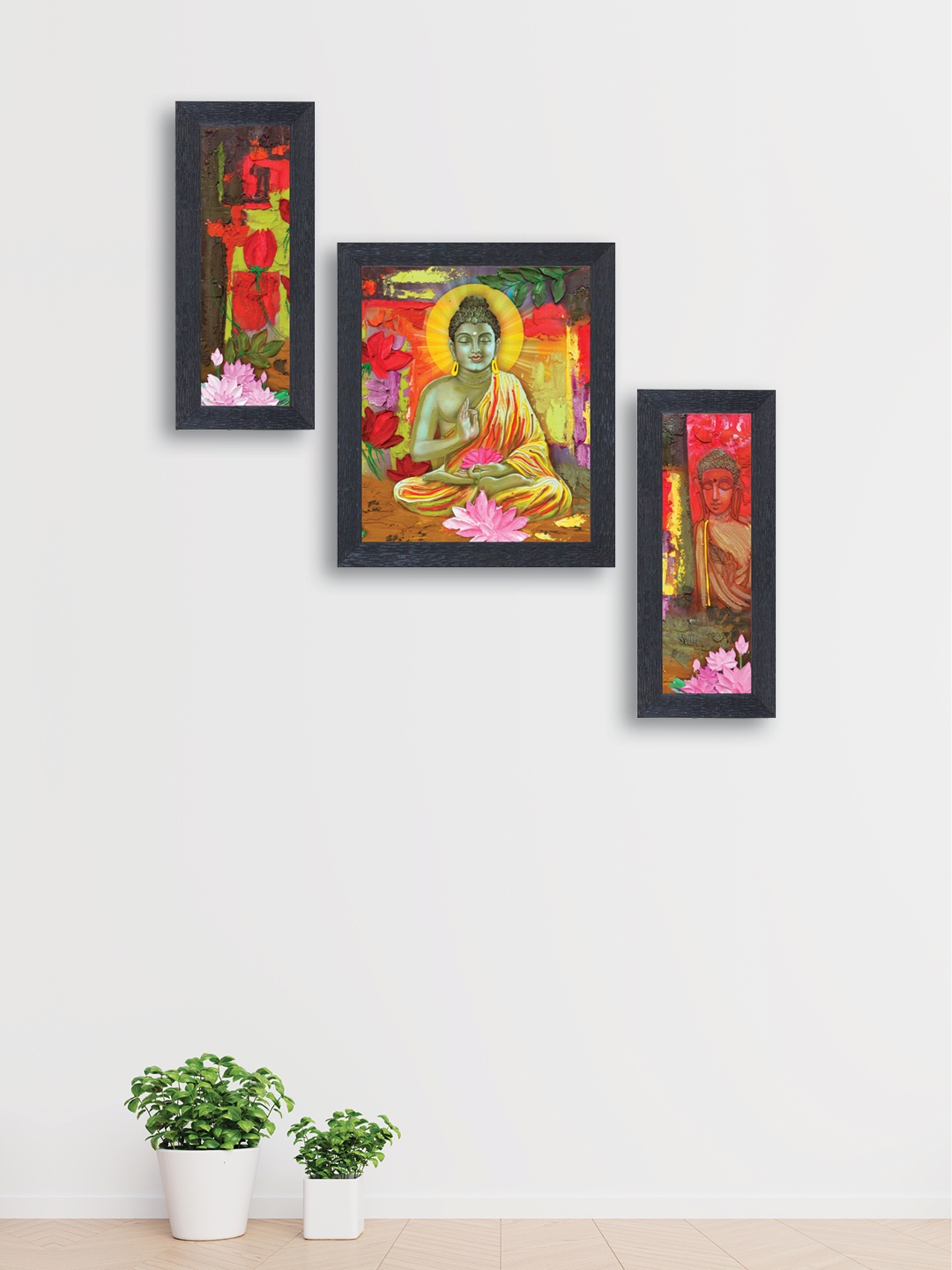 

nest ART Set of 3 Multicoloured Gautam Rishi Wall Art, Multi