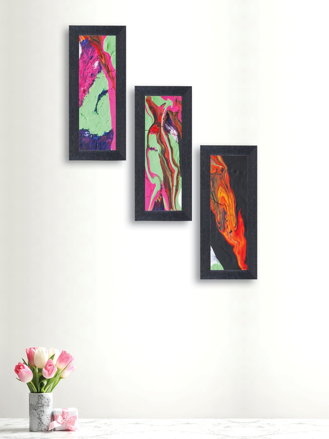 

nest ART Set of 3 Multicoloured Abstract Wall Arts, Multi